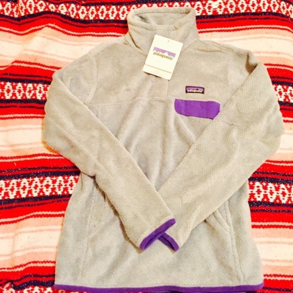 Patagonia Re-Tool Pullover Cozy Sweater Gray/Harvest Blue Small - Picture 3 of 7